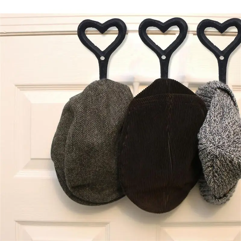 

2pcs Heart Wall Hooks Iron Coat Hooks Decorative Hooks For Hanging Coats Bathroom Organizer Towel Storage Hook Key Hanger