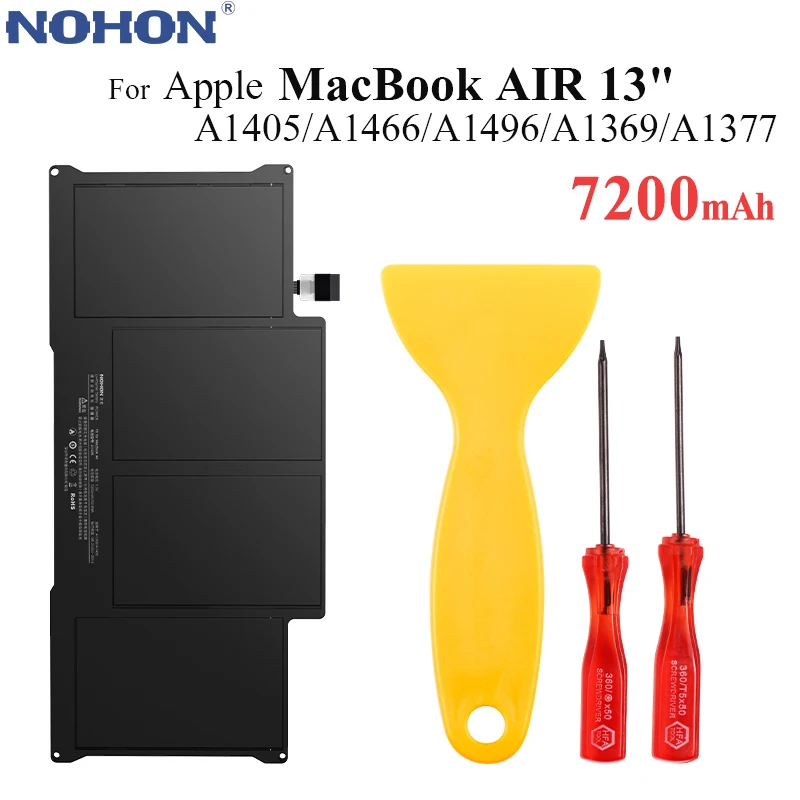 Аккумулятор NOHON A1405 для ноутбука Apple MacBook Air 13 дюймов A1369 Mid 2011 A1377 A1466 2012 2013 A1496 2015 7200