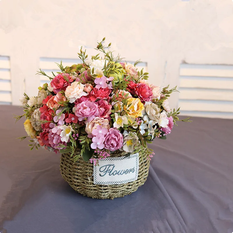 

Free Shipping 10pcs/pack Decorative Flower Wedding Holding Flower Artificial Peony Flower Wedding Bride Bridesmaid Bouquet