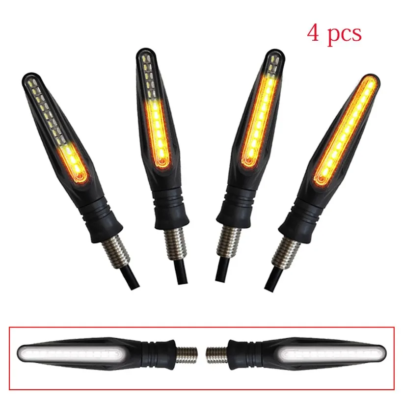 4 PCS B 4X светодиодный указатель поворота для мотоцикла s плавный задний светильник для мотоцикла мигающий указатель поворота для мотоцикла - Цвет: 4 PCS B