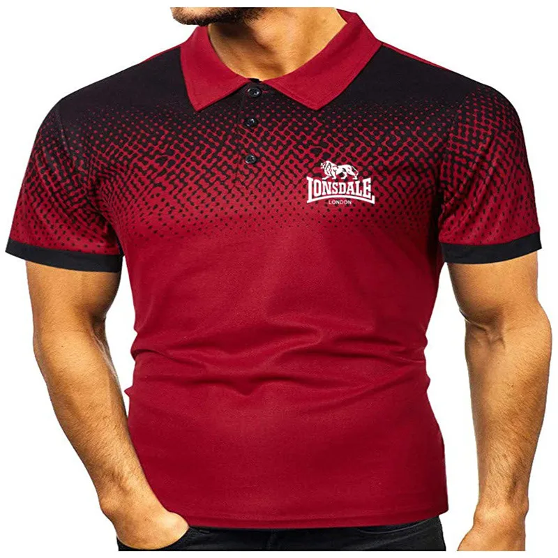 

Polo Shirt LONSDALE Men's 2021 Summer Casual Cotton Polo Shirt Men's Short Sleeve High Quality Polo Men's Sleeve Lapel Slim Fit