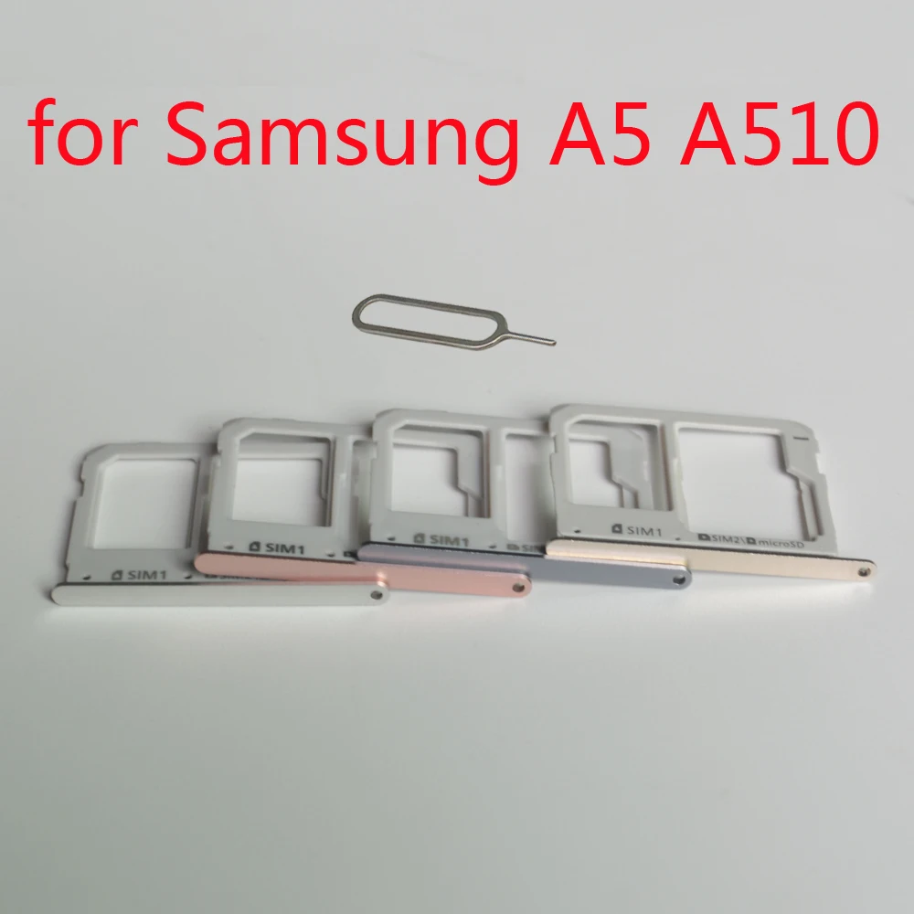 Держатель для SIM-карты Samsung A5 2016 A510 Galaxy A510F A510FD, оригинальный корпус телефона, Новый адаптер для Micro SD SIM-карты Держатель для SIM-карты Samsung A5 2016 A510 Galaxy A510F A510FD, оригинальный корпус телефона, Новый адаптер для Micro SD SIM-карты