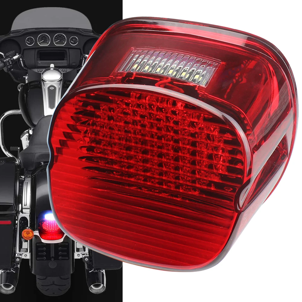 

1pcs Motorcycle 12V 103 Leds Light Smoke/Red Lens Brake Tail Light License Plate Rear Lamp For Dyna XL FLH FX FXR 1999-2017