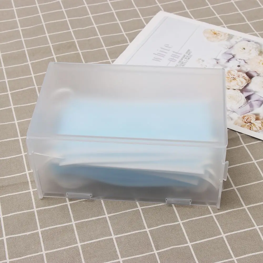 

Портативный прозрачный флип-бокс большой емкости для хранения маски, настольный органайзер для хранения акриловой маски