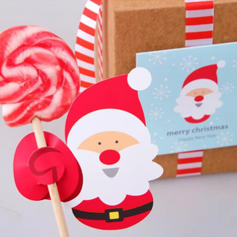 Санта-Клаус Пингвин леденец Рождественская открытка сахар-буханка украшения для