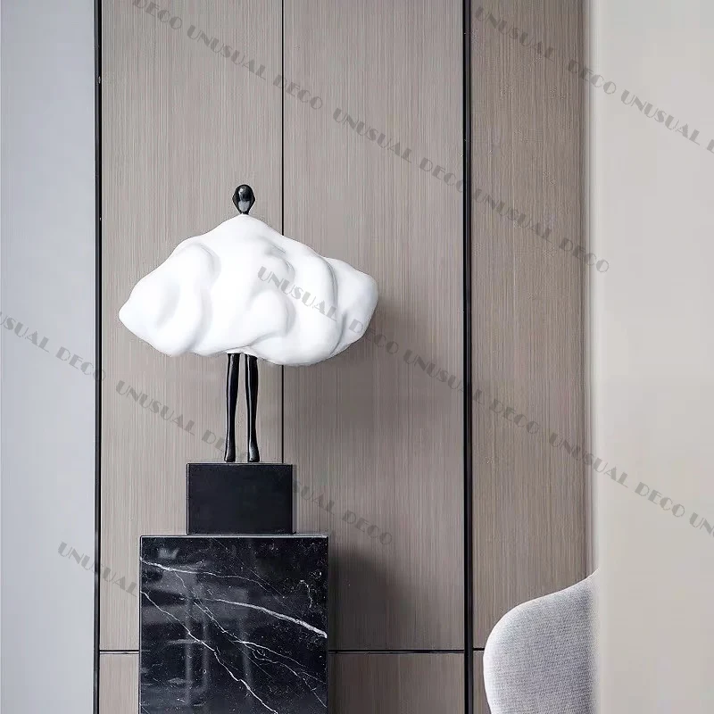 

Современная Минималистичная черно-белая фигурка-облако GY, Декоративная скульптура для продажи, офиса, кабинета, прихожей, мягкое украшение