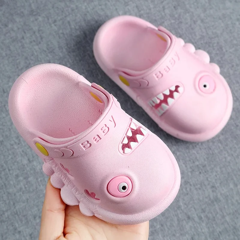 

2021 Creativity Summer Kid Pink Eva Shoes Demon Eye Cool Children EVA Sandals Funny Comfy Baby Garden Shoes
