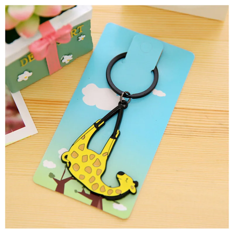 Животное ПВХ брелок игрушка милый мультфильм животное брелки для рюкзака собака