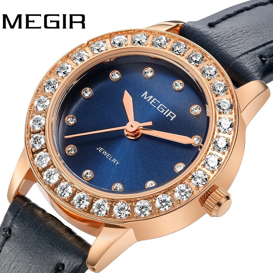 Для женщин Роскошные часы Reloj Mujer 2018 люксовые от бренда MEGIR Twinkly небольшой из