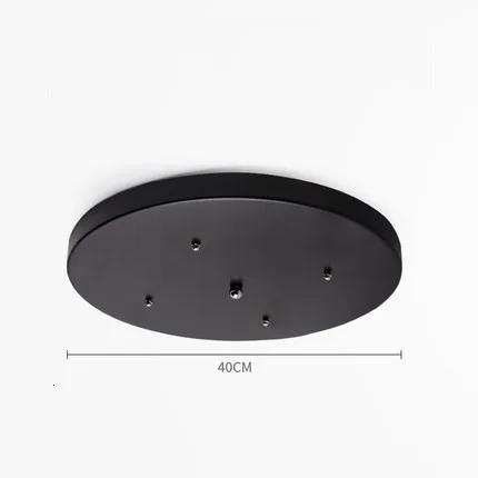 circle 400mm black Подвесной светильник потолочный базовый круг и прямоугольный 3/4/5/6 отверстий на потолке основание для светильника для люстры - Цвет: circle 400mm black