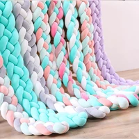 1pc 1m2 2m3mnewborn bed bumper long knotted 4 braid pillow baby bed bumper knot crib infant room decor baby room decor