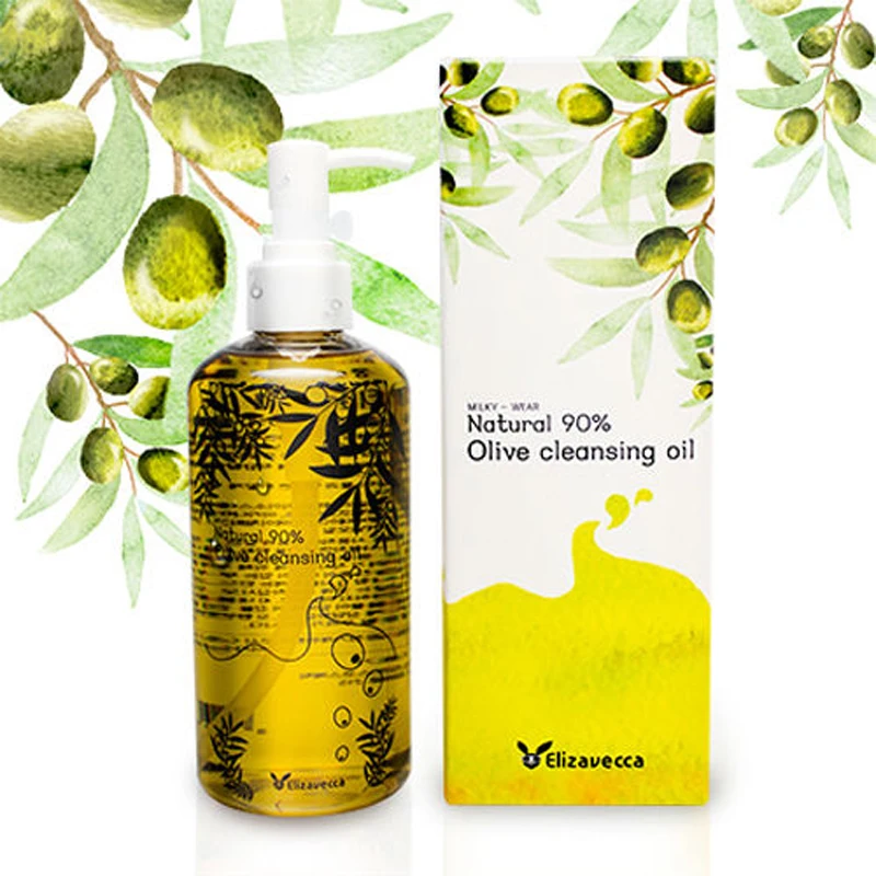 

Elizavecca Natural 90% Olive Cleansing Oil 300ml Super Size Korean Facial Makeup Remover Cleanser Shrink Pores Face Skin care