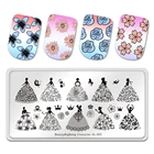 Beautybigbang маникюрный шаблон, фотопластина для стемпинга ногтей, персонажи фотографий, Цветочное платье для невесты, рисунок для дизайна ногтей