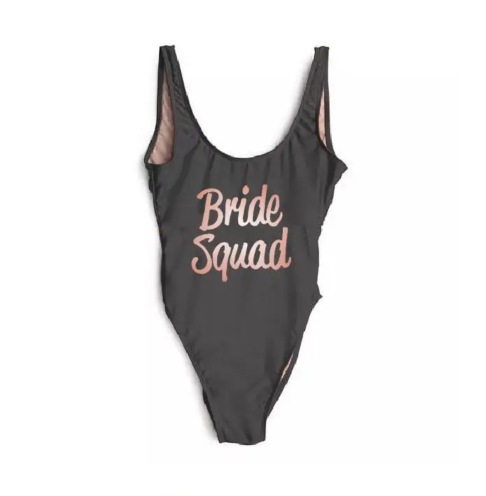 Сплошной купальник для девичника свадебный подарок подружка невесты пляжный