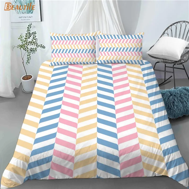 Juego de ropa de cama con estampado Floral y azul sin costuras, edred&oacute;n con funda de almohada para ni&ntilde;os y el hogar, 180x200cm, 1019-3
