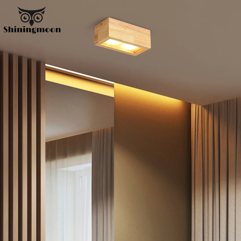 Потолочный светильник для коридора из твердой древесины потолочный балкона