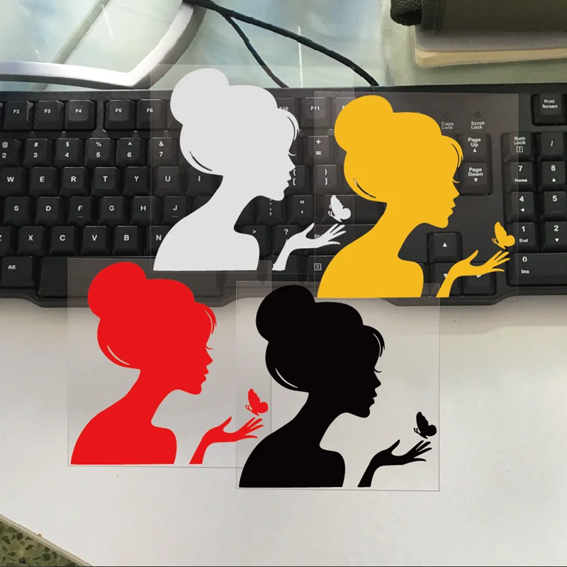 Водонепроницаемая Светоотражающая Автомобильная наклейка в виде бабочки