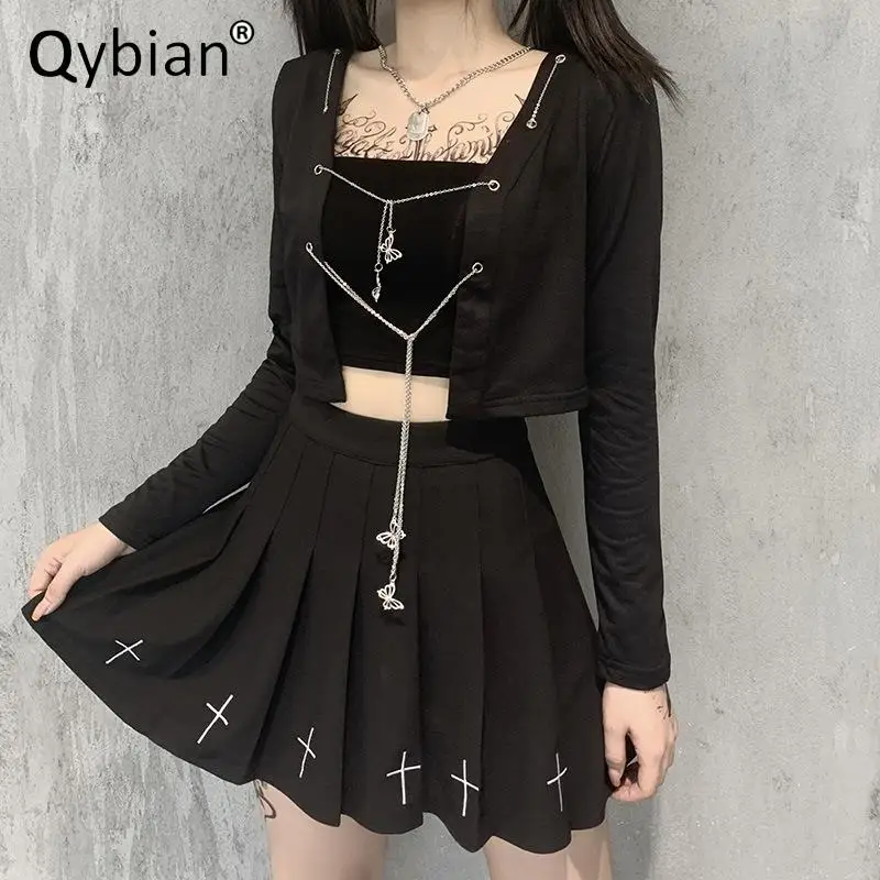 Женское пальто с длинным рукавом повседневное готическое в стиле хип-хоп