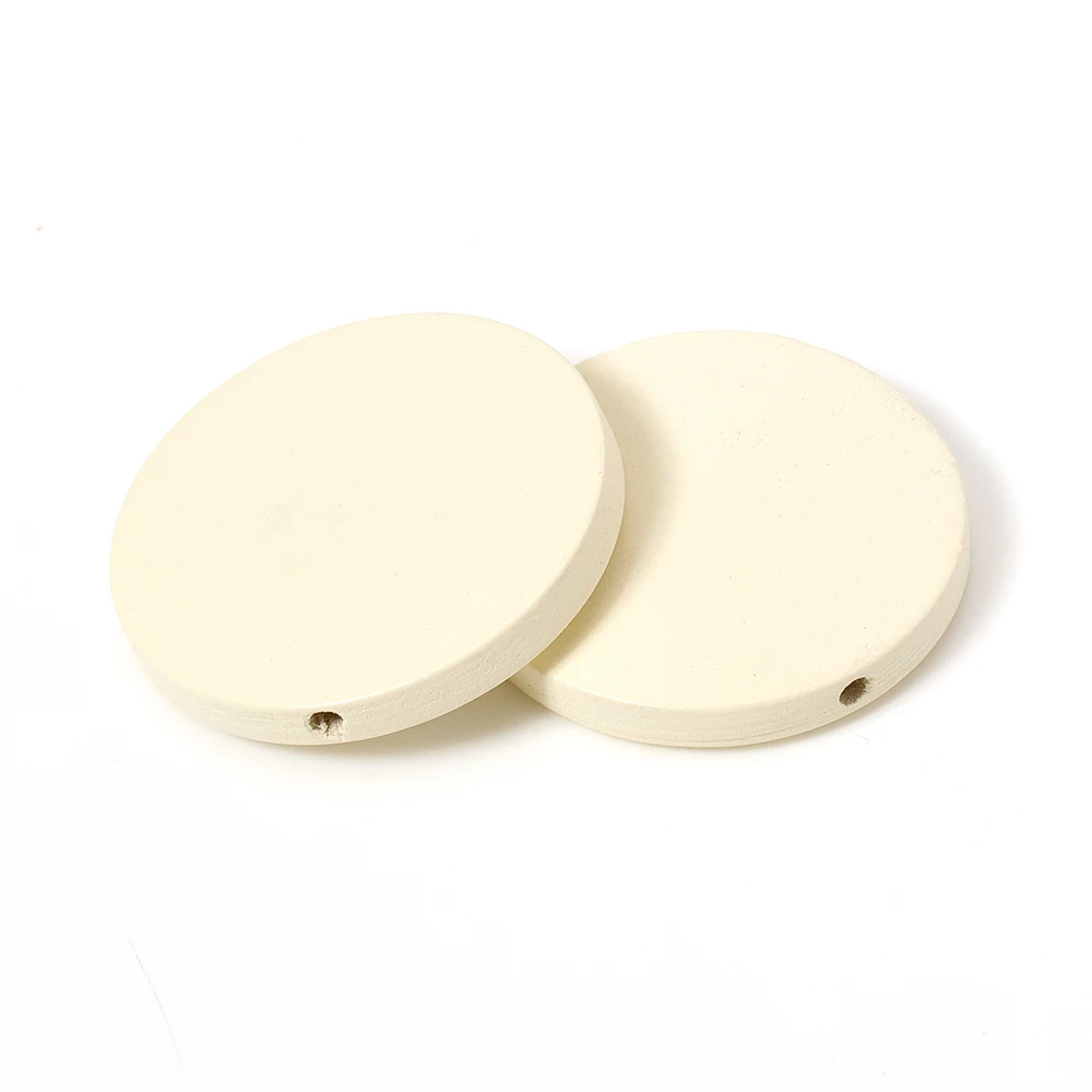 

20pcs 15/20/30mm Color Wooden Beads Fashion Earring Pendant Flat Round Handmade Wood Beading Charms DIY Jewelry Making Materials