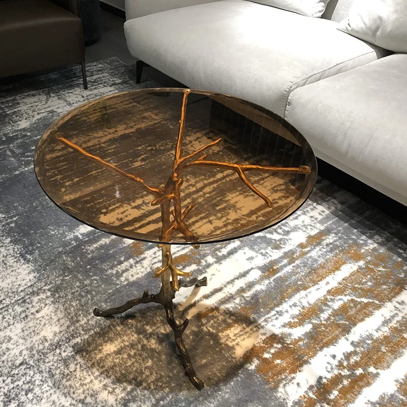 30x упаковку 61 см Кофе стол с латунной металлических веток Поддержка/55 круглый