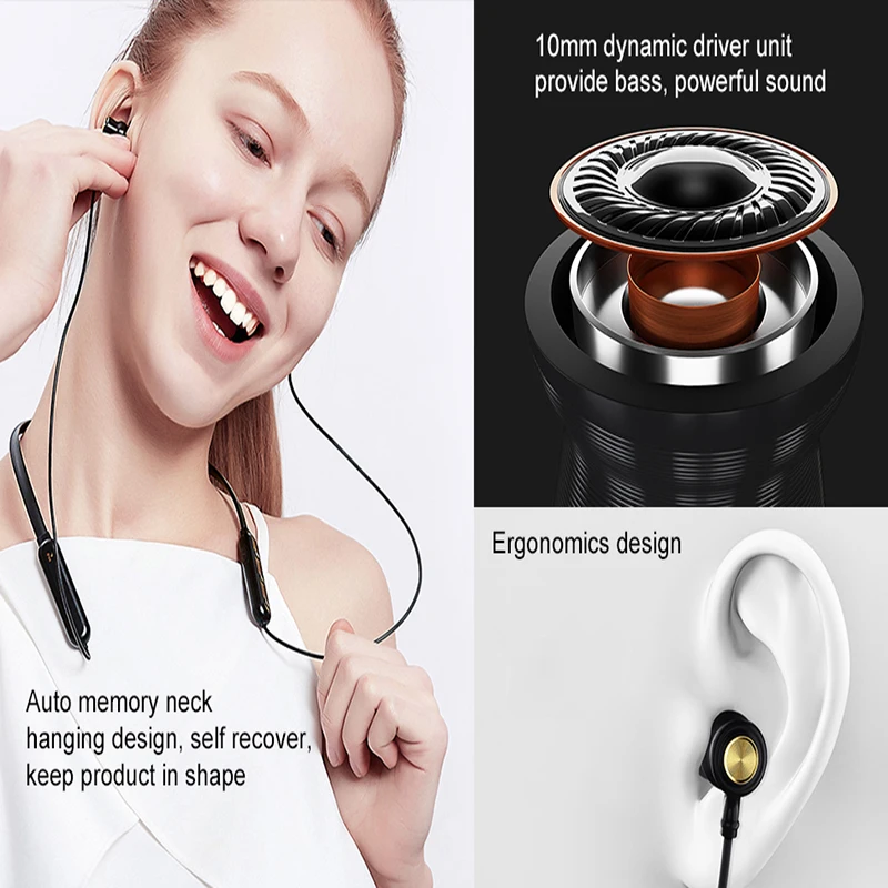 NILLKIN True Wireless Bluetooth наушники Легкие с шейным ободом Металлические магнитные