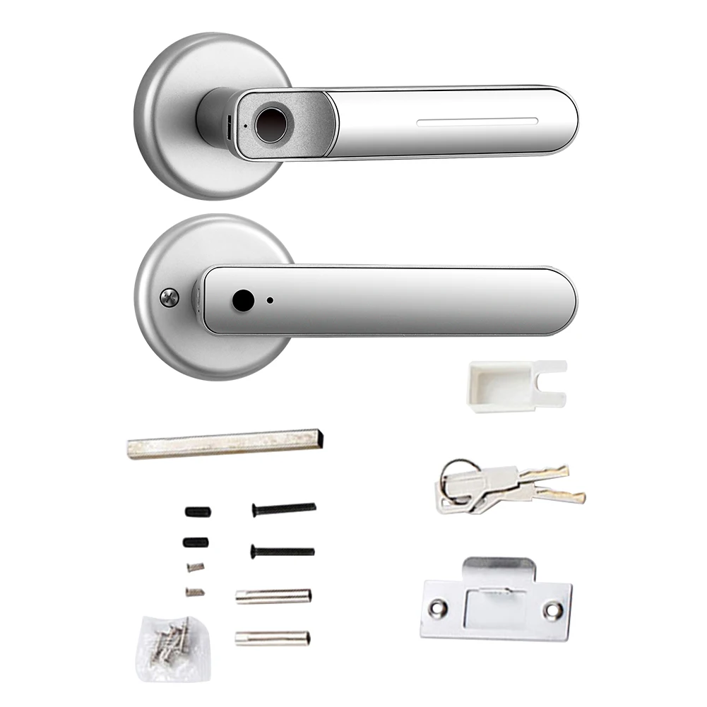 

Fingerprint Door Lock Hardware With Keys Handle Apartment Smart Biometric Anti Theft Zinc Alloy Electronic Durable Home Security