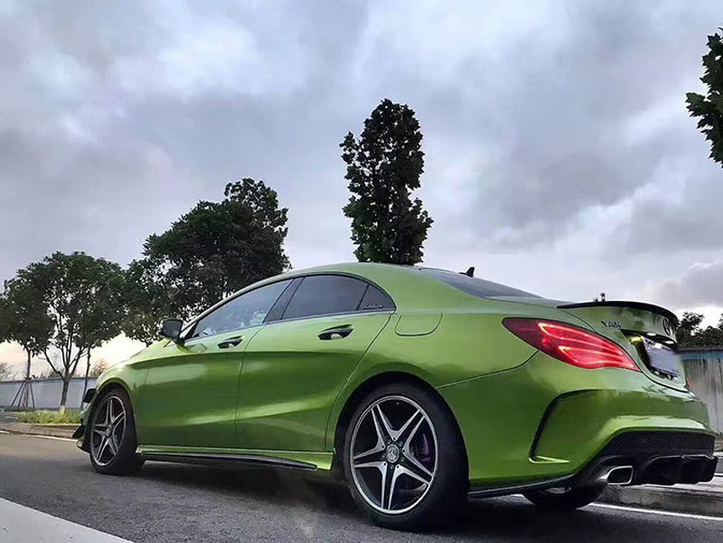 Подходит для M B CLA спойлер CLA45 W117 C117 ABS волокно задний багажник крылья бесцветный Cla