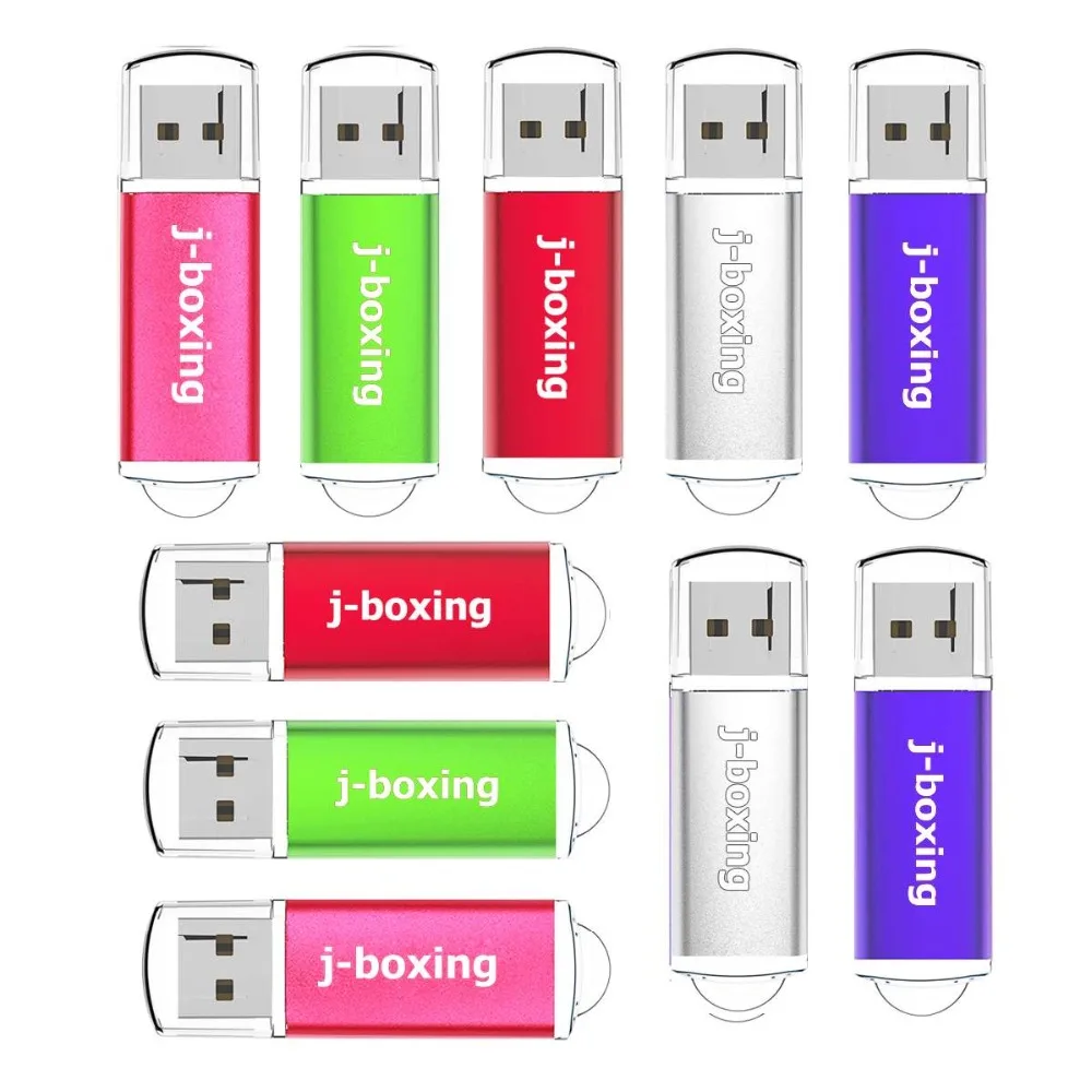 J-бокс USB флэш-накопитель 10 шт./упак. 1 Гб 2 Гб 4 ГБ 8 ГБ 16 ГБ оперативной памяти, 32 Гб встроенной памяти, прямоугольник флеш-накопитель флэш-накопитель USB 2,0 памяти с Кепки для ПК Mac