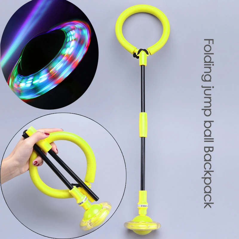 

1PC Portable Folding Glowing Bouncing Balls One Foot Flashing Jumping Rope Ball Kids Toys Ankle Skip Ball Adult Fitness Training