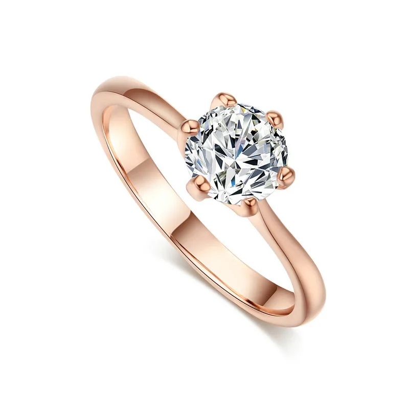 Classic Silver Color Rings for Women Engagement Jewelry Claws Diamond AAA Zircon Cubic Ring Gemstone Wedding | Украшения и