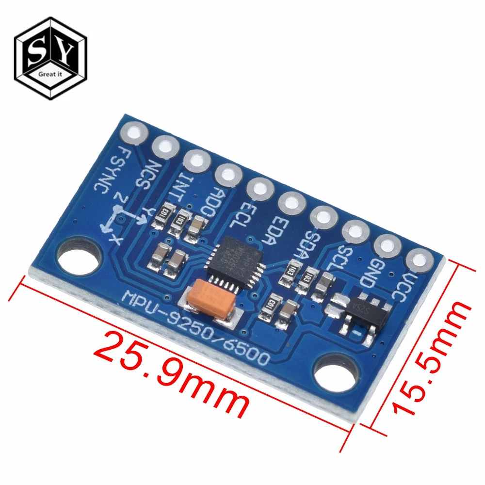 MPU 9250 GY 9 осевой сенсорный модуль I2C/SPI связь триосевой гироскоп + акселерометр
