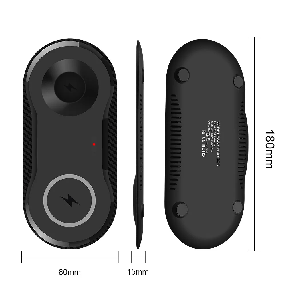 FDGAO Qi Беспроводное зарядное устройство для Airpods Apple Watch 5 4 3 2 1 iWatch 10 Вт Быстрая зарядка для iPhone 11 Pro XS XR X 8 samsung S10