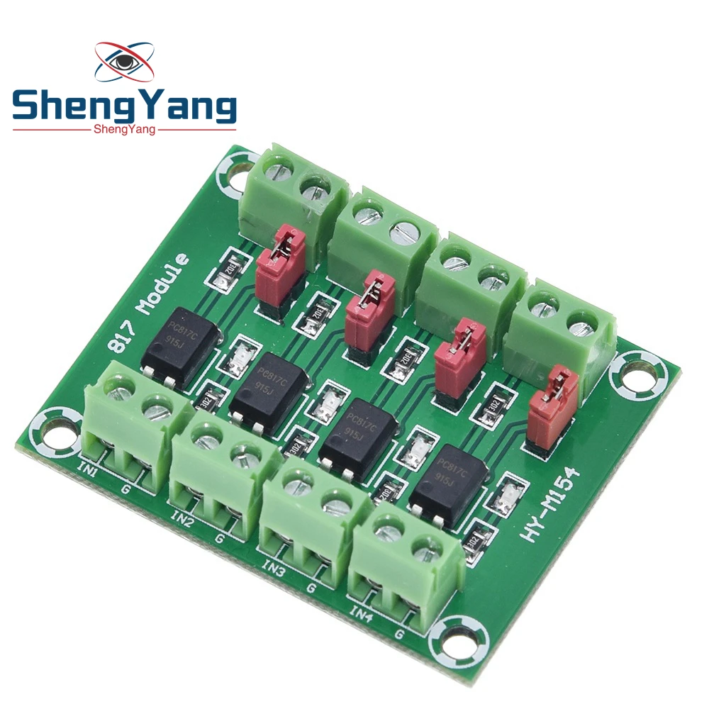 PC817 4 канальная оптопара изоляции доска Напряжение конвертер адаптер Модуль 3 6 30V