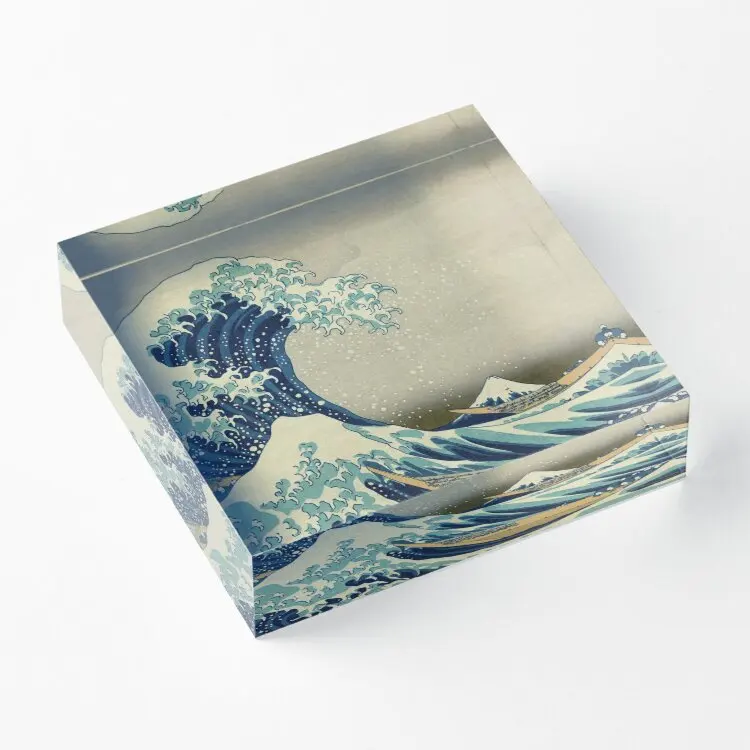 

Большая волна, акриловые блоки, модные фотографии, печатная доска, свадебная комната, штамповка, украшение, Декор, искусство, чистый дом