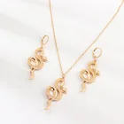 Индивидуальные позолоченные серьги-подвески в виде змеи, ожерелье, Ювелирный Комплект, готический стиль, стимпанк, крутые женские ювелирные изделия, аксессуары, подарки