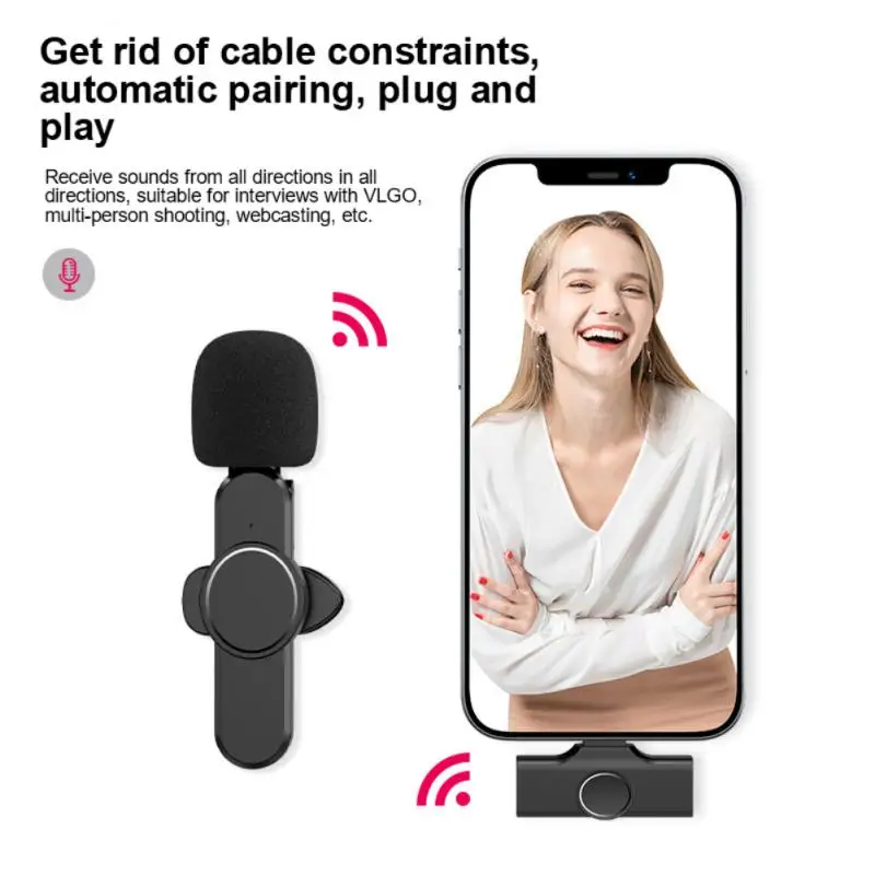 Беспроводной петличный микрофон портативный мини-микрофон для записи аудио и