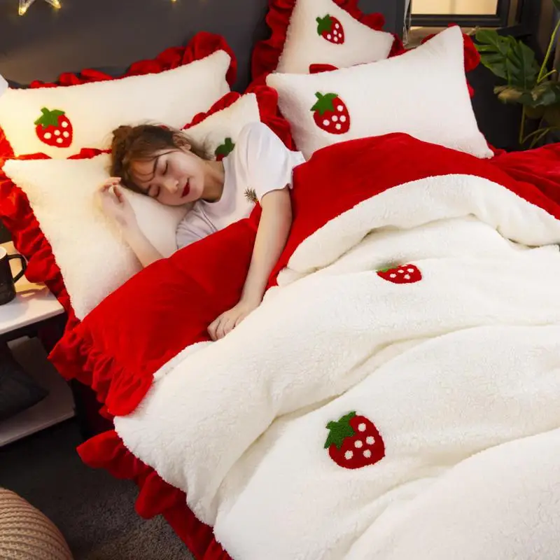 Комплект постельного белья из снежной фланели вечерние бничный вечерний с