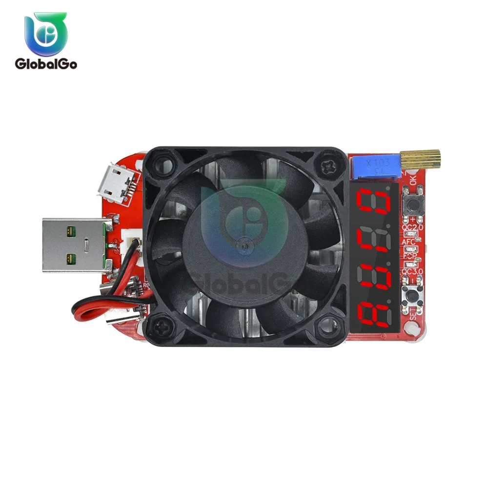 Микро-тип-c USB Интеллектуальный электронный вентилятор нагрузки 25 Вт 35 Вт type C USB светодиодный тестер зарядки емкости аккумулятора DM35 DM25