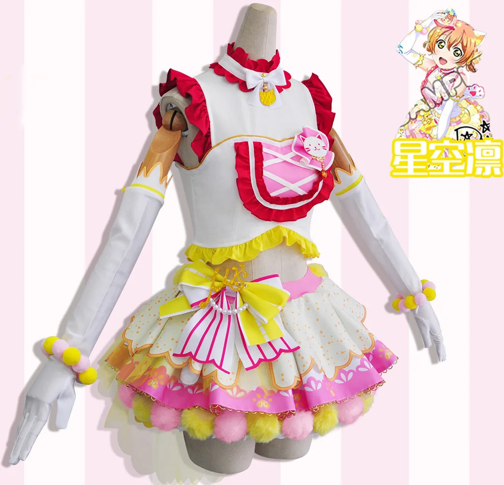 Anime LoveLive Cat Twin Tail Arcade Game 9 Characters Cosplay Costume Tojo Nozomi Nico Honoka Umi Rin Maki Eli Full Set |