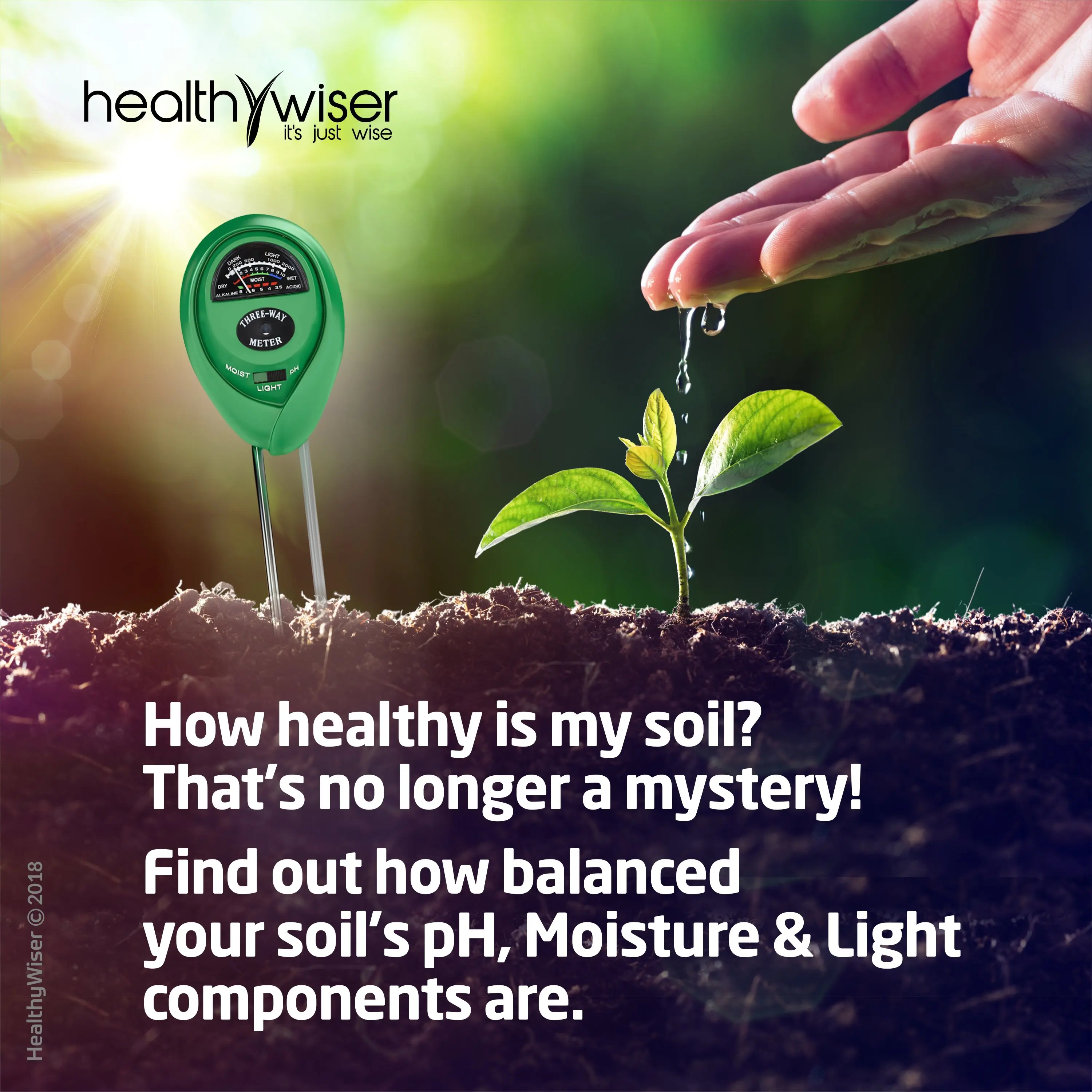 

PH Soil Tester Soil Moisture Monitor Sunlight Temp Testers Acidity Alkali Test Tool Garden Plant Thermometer Hygrometer