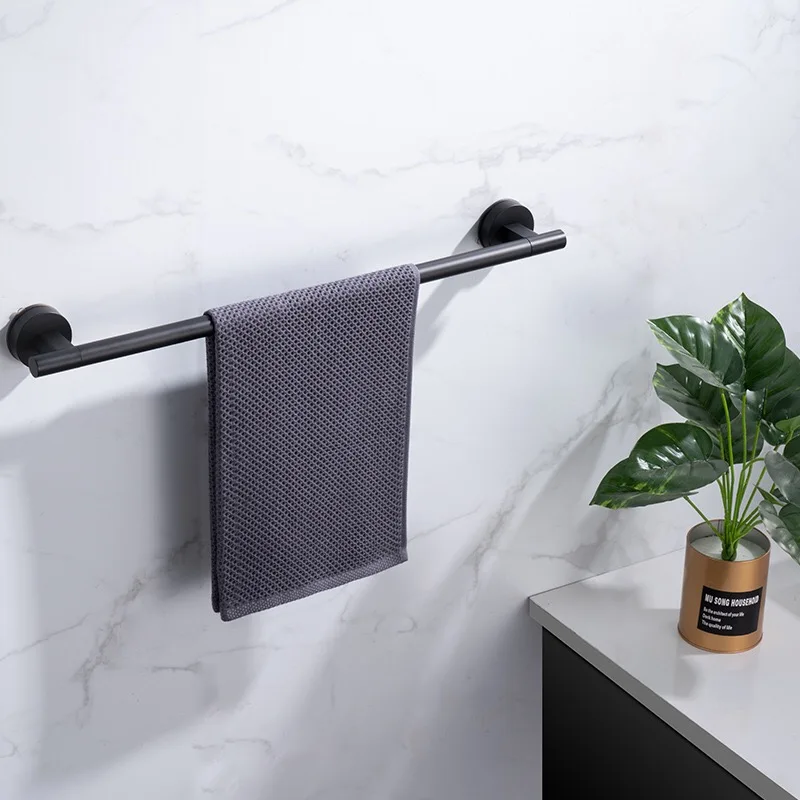 

Вешалка для полотенец, черная, из нержавеющей стали вешалка для полотенец в туалет, без гвоздей