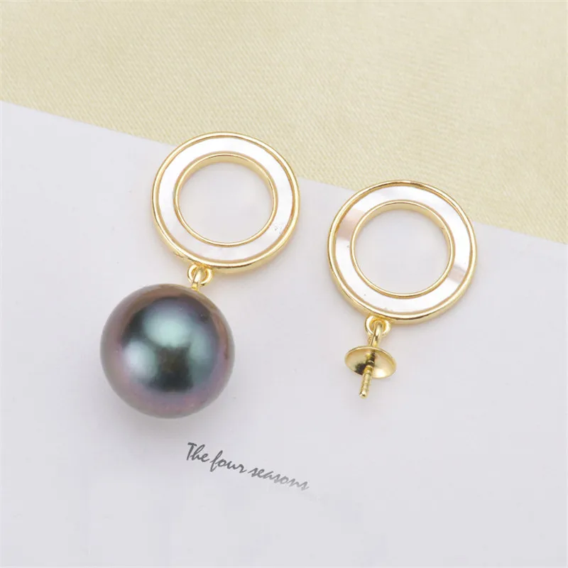

925 Sterling Silver Plating Earrings Pearl Earrings Accessories Findings Earrings Jewelry Parts Fittings Mountings DIY Girl Gift