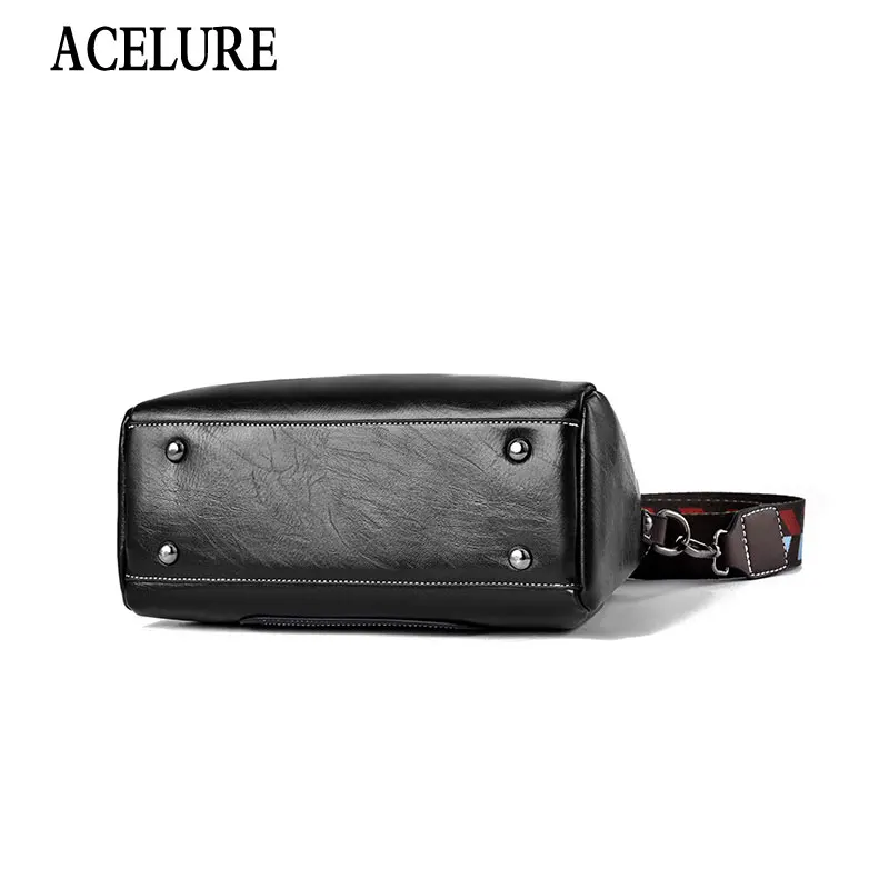 

ACELURE Casual Solid Color PU Leather Messenger Bags Star Pendant Fashion High Capacity Shoulder Bags for Women Ladies Handbags