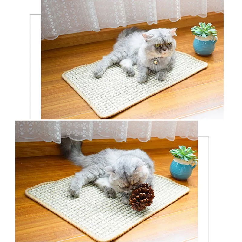 Pet Cat натуральный Когтеточка коврик Когтеточка из сизаля для кошек доска-планшет коврики игрушка скалолазание дерево подстилка подставка случайного цвета товары для домашних животных