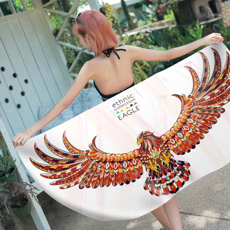 Persinality Eagle Angel Wings Bath Towel Soft Adult Children's Beachi 70x150cm/150x180cm | Дом и сад