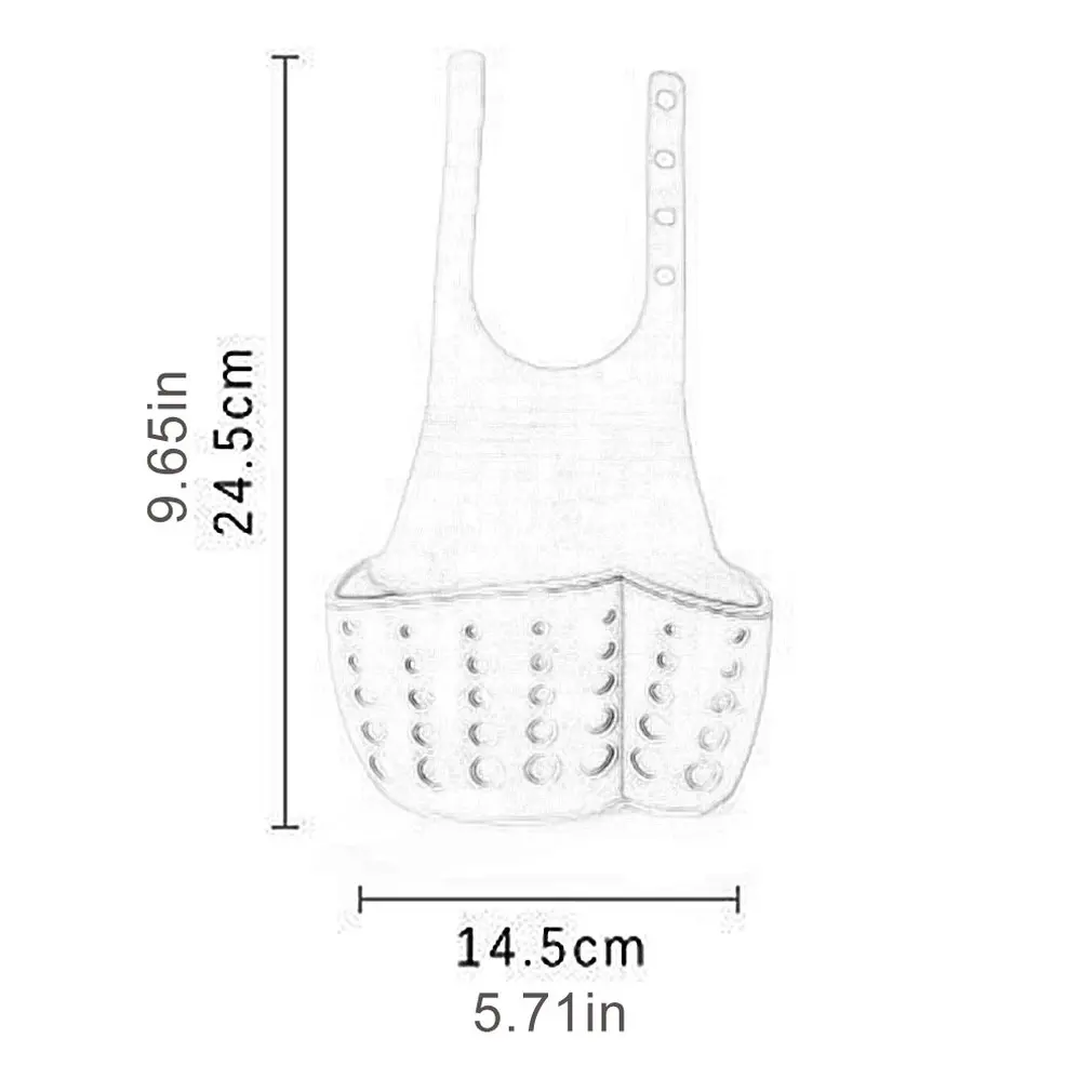 

Kitchen Shelving Storage Bag Sponge Holder Hanging Basket Sucker Sink Drain Basket Home Practical Storage Basket