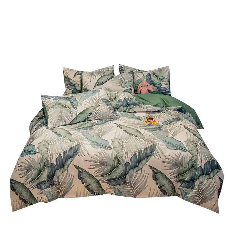 100% хлопковая простыня наволочка пододеяльник женский костюм из двух вещей