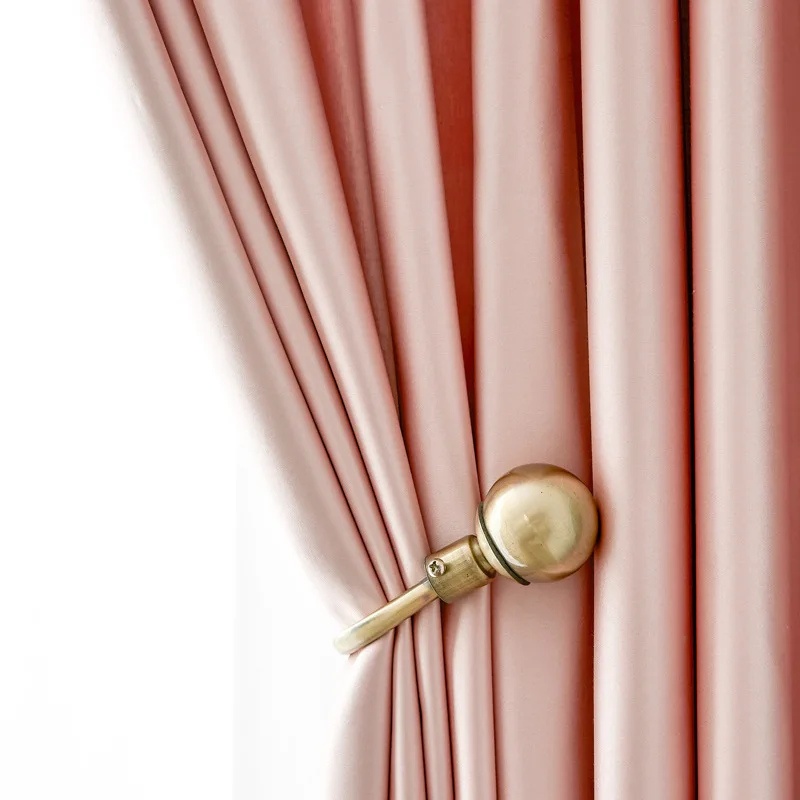 

Polyester and Cotton Blended Imitation Silk Finished Curtains Luxury Modern Style Curtains for Living Room and Bedroom