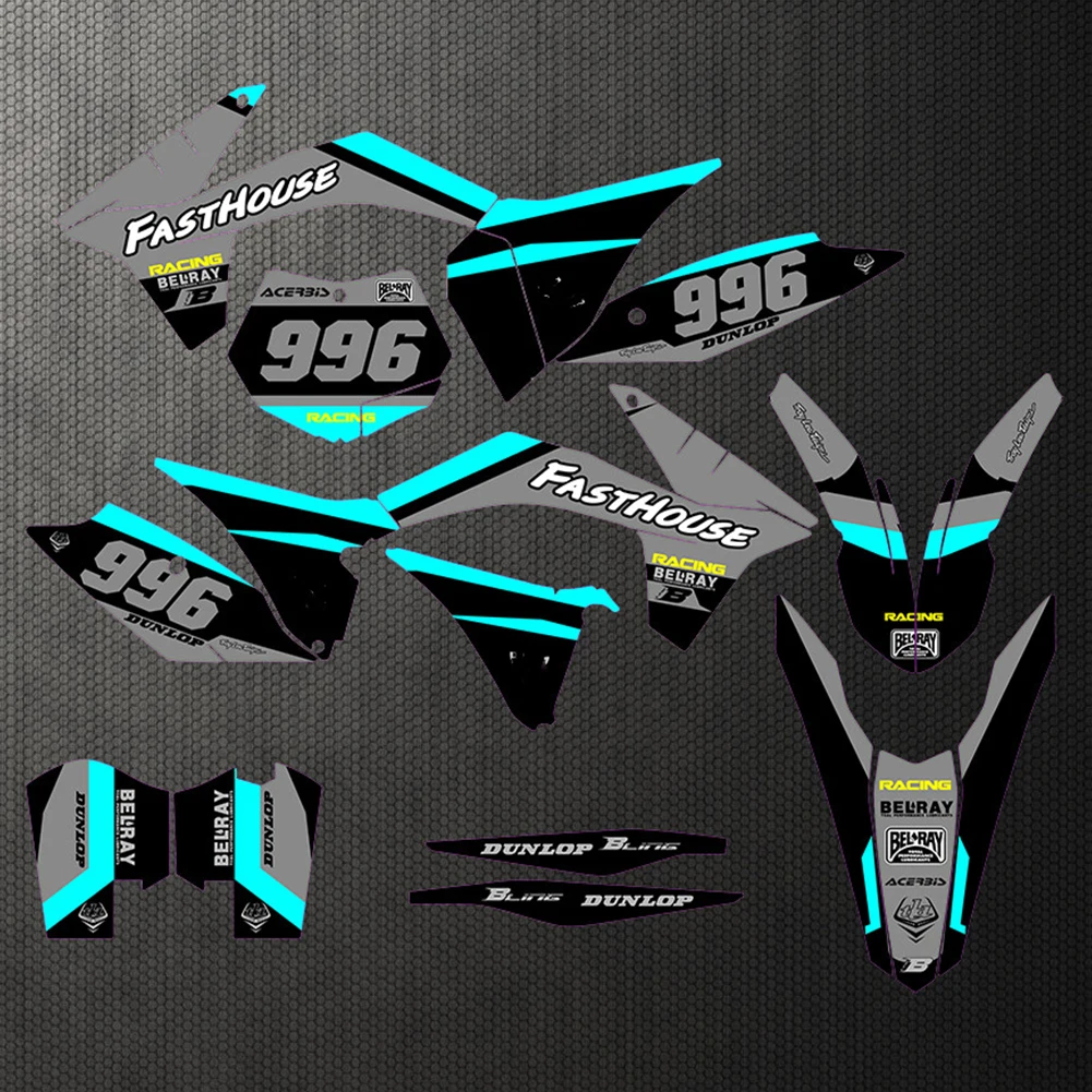 Полный набор наклеек графические наклейки Наборы фонов для KTM 125 200 250 300 350 450 SX SXF 500