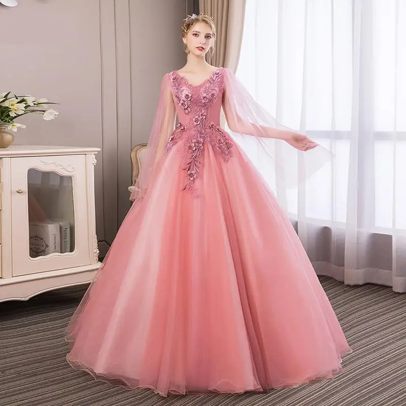 Vestidos 2022 Новинка платья для девушек классические вышитые цветы бальное платье